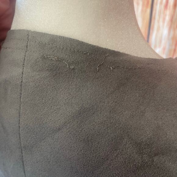 Chico's grey sueded open front jacket size 2/Large (12) polyester - read desc. - Picture 6 of 8